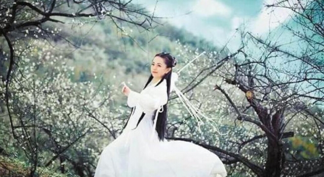为当地梅花代言 27岁女镇团委书记扮小龙女自费拍写真
