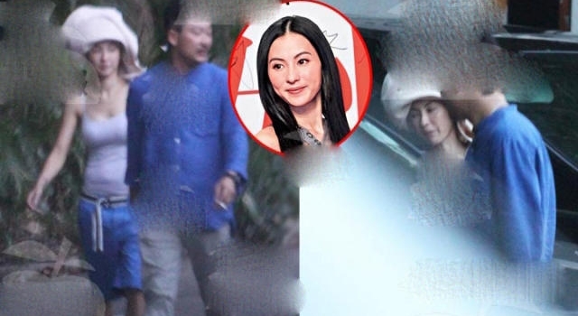 张柏芝带2个宝贝儿子与神秘男外出 小腹微突……