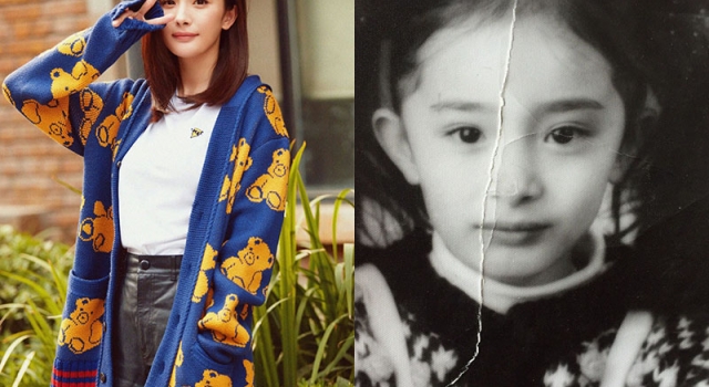 从小美到大 杨幂童年照秀出自然美貌