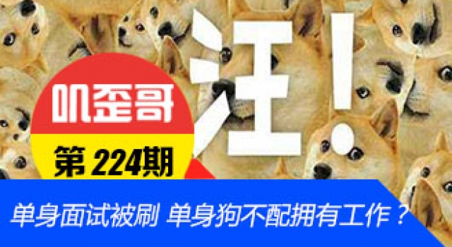 【叽歪哥 V0.224】女子单身面试被刷 或许单身狗不配拥有工作……