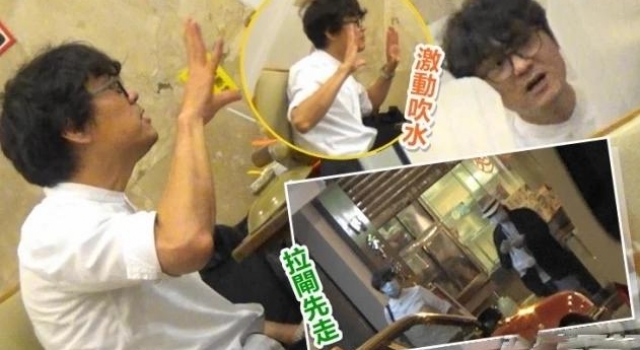 三料影帝林家栋现身小店,面容憔悴头发凌乱,与友人聊天情绪激动