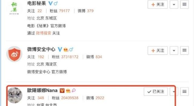 恋情实锤?陈红关注了欧阳娜娜,列表里只有三个明星