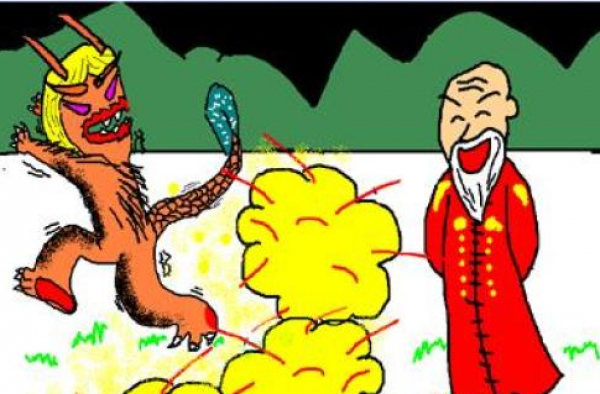 新年放鞭炮的传说 原来贴对联放鞭炮是这么来的！