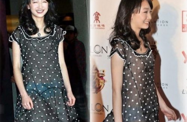 周冬雨透视装露底裤 清纯女神也这么淫荡