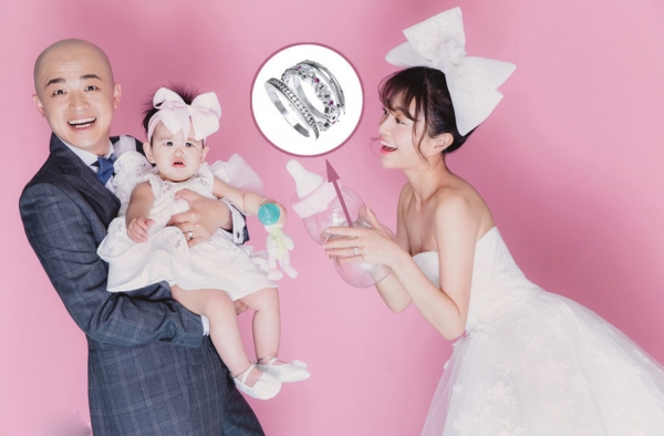 包贝尔包文婧再曝西式婚纱照 婚戒手稿暗藏承诺