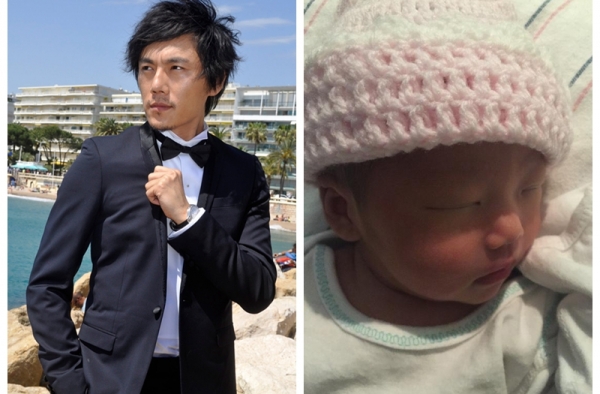 秦昊再晒女儿幸福难抑  伊能静：感谢上天给我她