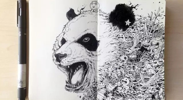 超强悍的动物手绘插画 令人震撼的澎湃的画风