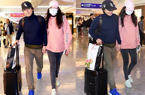 舒淇冯德伦婚后首度同框秀恩爱 十指紧扣甜蜜回港