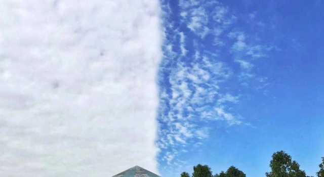 中山一线天刷爆朋友圈 一片天空被划分为二如梦境