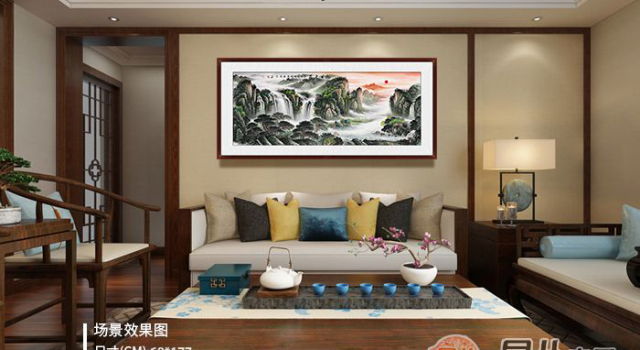 挂在客厅沙发背景的画 巧妙搭配尽显优雅气质