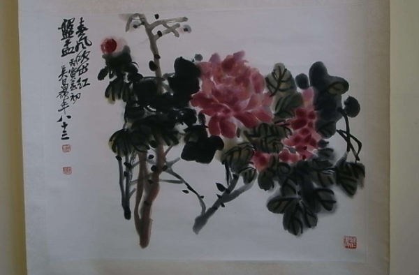 用代表作《牡丹》来欣赏晚清绘画大师吴昌硕的绘画艺术