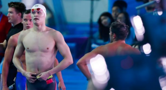孙杨获800米第六 孙杨自我满意 坚持意志最为重要！