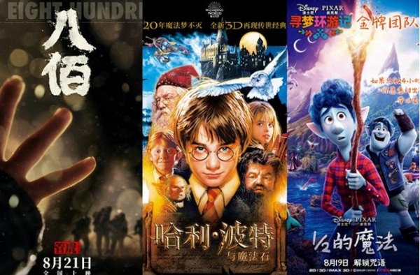 第33周内地票房：《八佰》过8亿 单周票房冲10亿