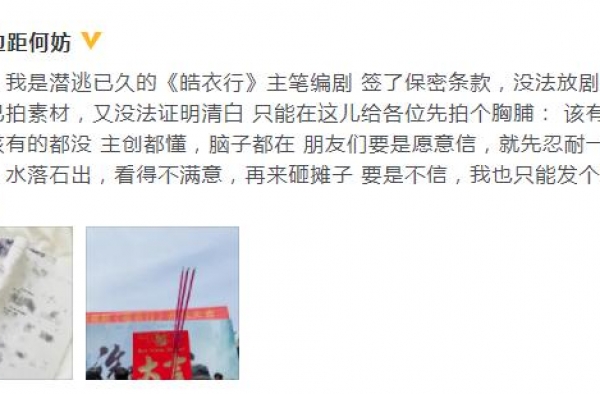 《皓衣行》编剧回应陈瑶加戏传闻：不该有的都没