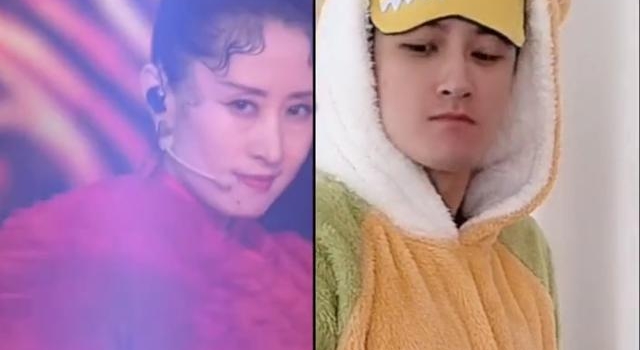 30岁男星穿睡衣模仿刘敏涛，因太像被叫儿子？曾被徐铮猛夸演技